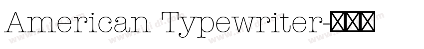 American Typewriter字体转换